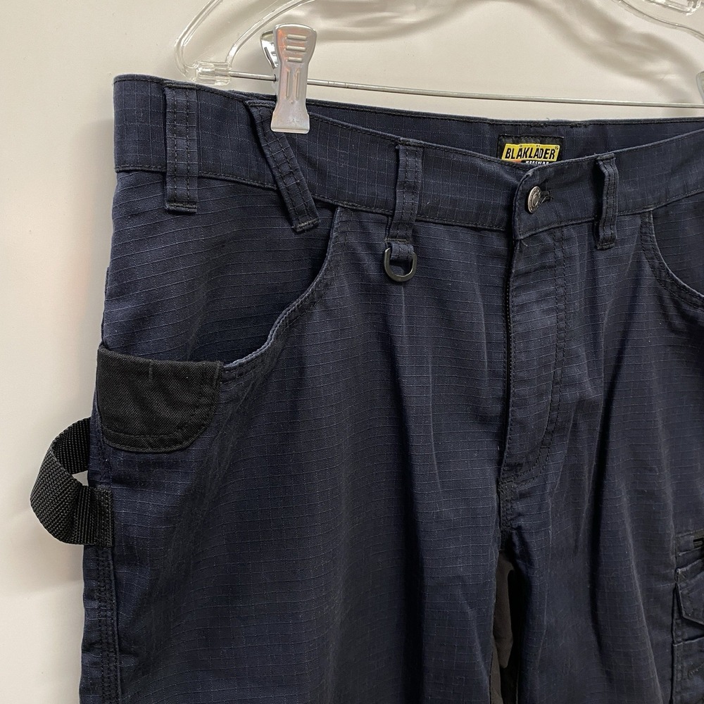 Blaklader Workwear Ripstop Navy Blue Work Shorts Men's 36 Pockets Hammer Loop - Picture 2 of 8